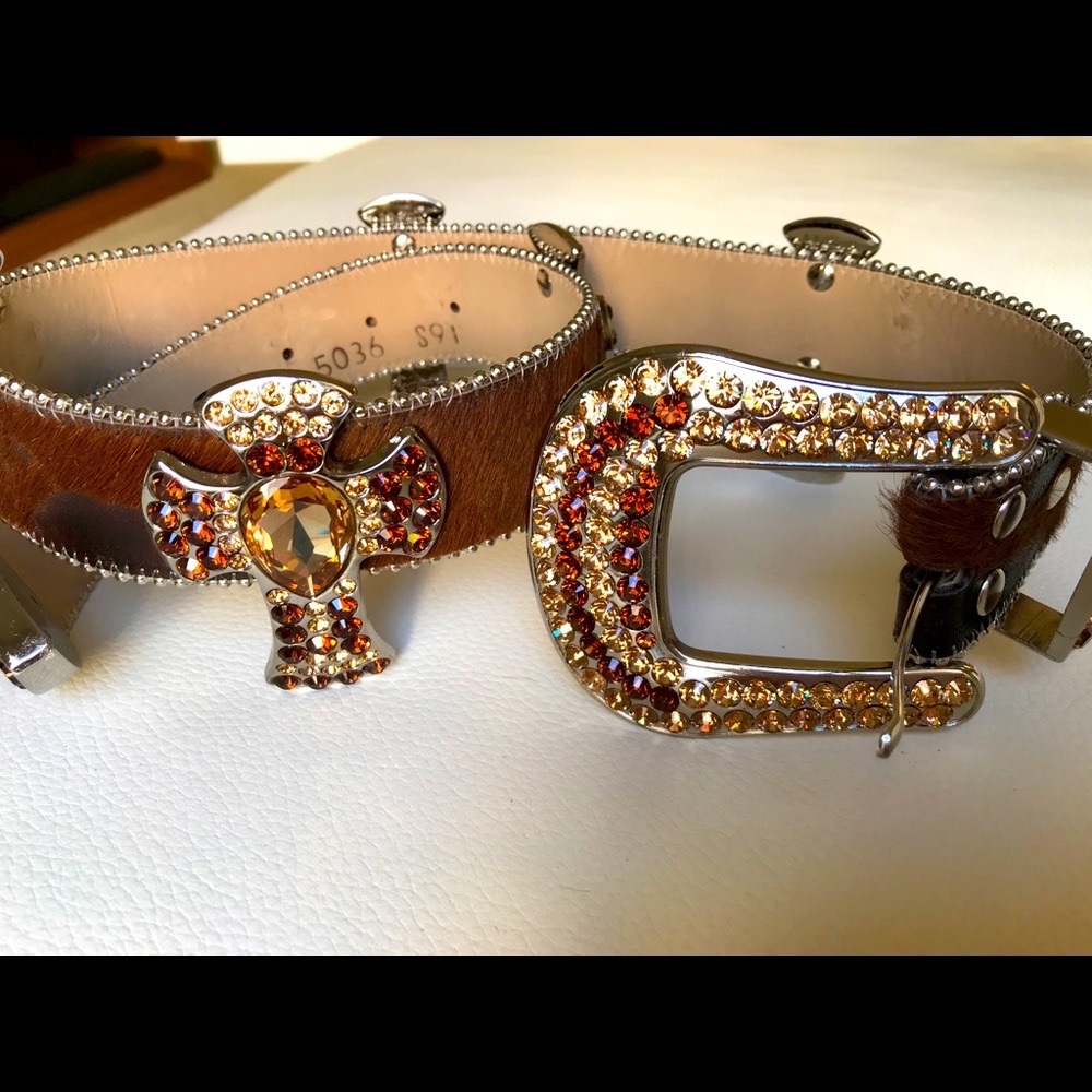 b.b.Simon belt with Swarovski crystals ,crosses.